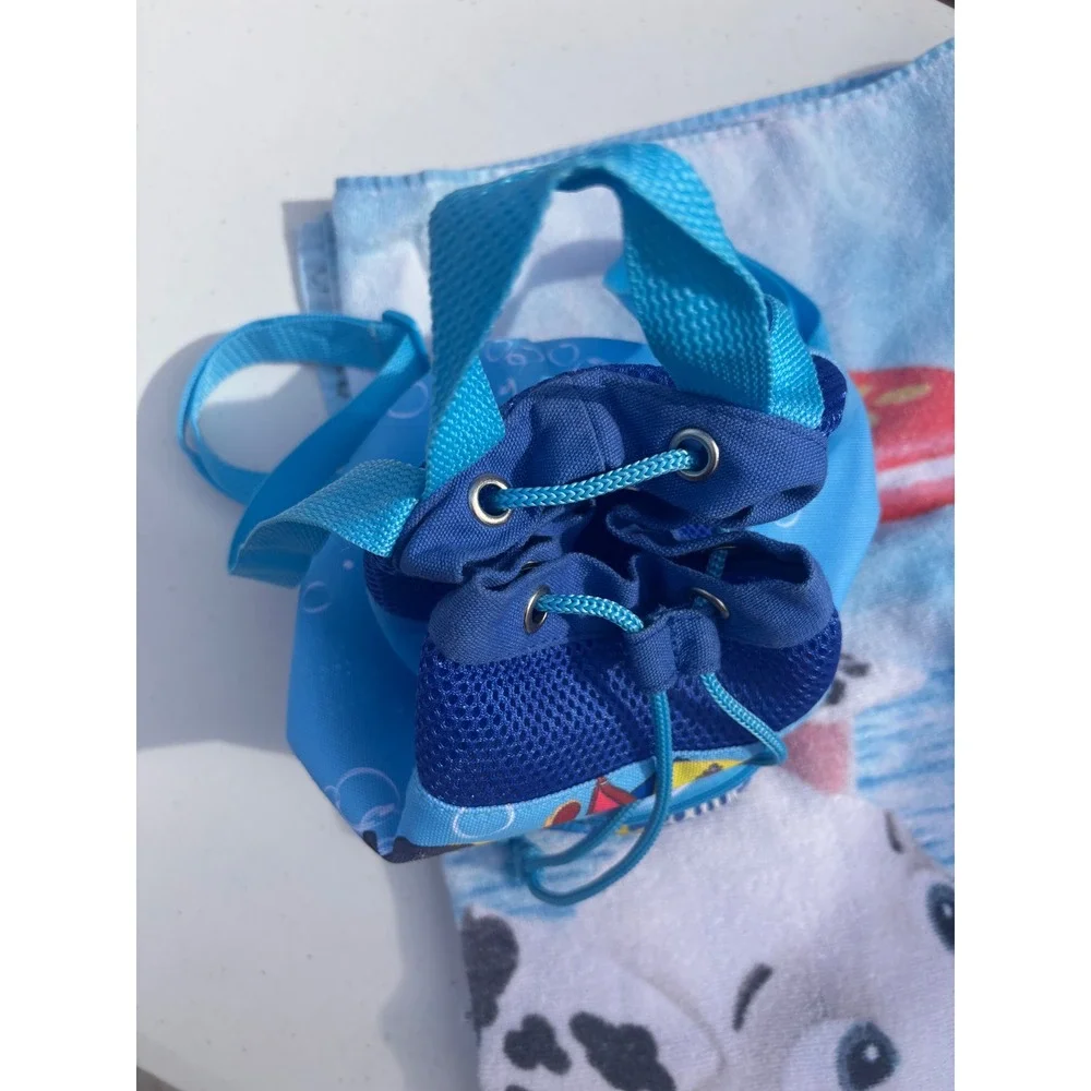 Paw Patrol Beach Towel and Backpack Set Kids Blue Make Some Waves
